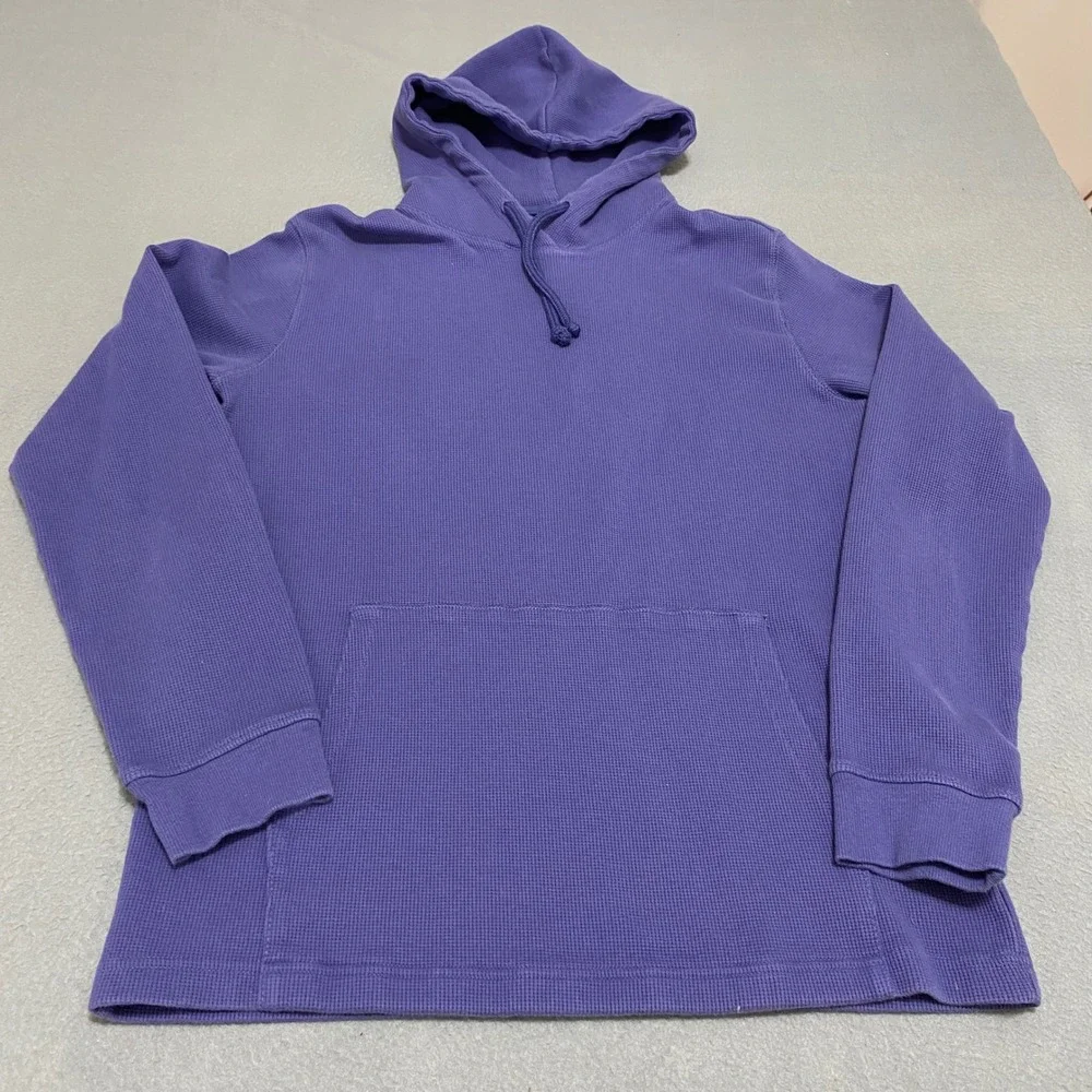 The North Face Mens Lager Purple Waffle Knit Thermal Hoodie A7WS8 Outdoor